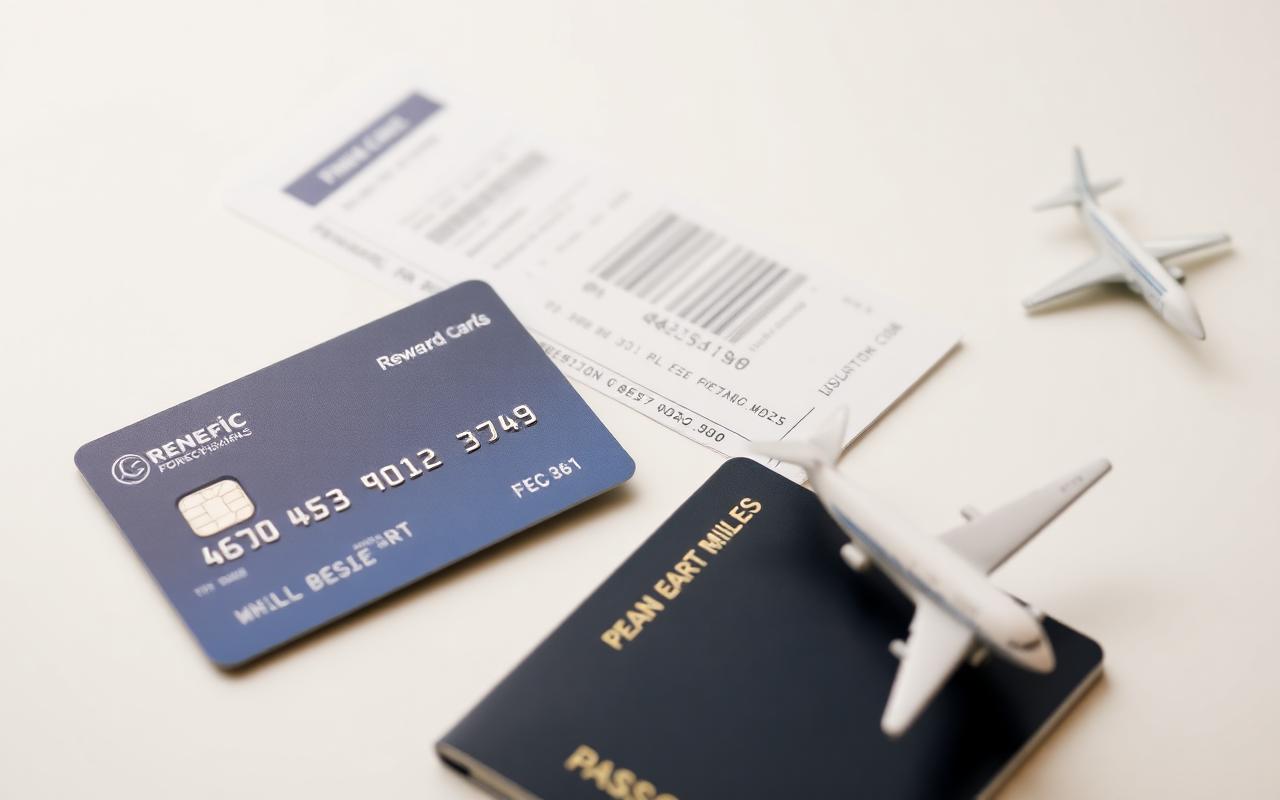Travel rewards cards with flight documents